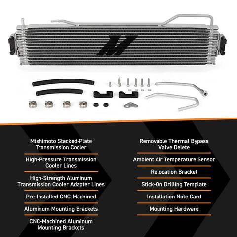 Transmission Cooler Direct Fit For 2014 2019 Chevrolet Silverado 1500 And GMC Sierra 1500 V8 Silver Finish OEM Style