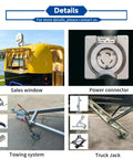 Turnkey Commercial Food Truck For High Volume Burger Stands And Mobile Catering Trailer with sales window and power connector.