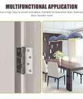 Self Closing Door Hinges 4 Inch Aluminum Alloy Spring Loaded Door Hardware Set For Home Use Two Pack installed on interior door