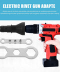 Cool Galpada Cordless Drill Rivet Adapter Kit With Plastic Body For Auto DIY And Metal Work, Low Noise Electric Riveting Tool To Make Drilling Faster And Easier On Cars Or Projects. black drill rivet adapter with wrenches