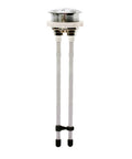 Genuine Dual Flush Valve Replacement Button For 3 Inch Toilets, Tank Lid Mount, Chrome Finish, Easy Install For 2-Piece Models