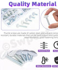 50Pcs Thumb Screw Assortment Kit, 1/4-20 Thread, Fully Threaded Galvanized Carbon Steel screws shown in various lengths.