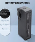 3 Pack Avata 2 Battery Set With 2150mAh High Capacity And Upgraded Two Way Three Channel Charging Hub For Avata 2 Drone Boosted Max Flight Time Fast Charge Fully Compatible With OEM Avata 2 Batteries, showing battery parameters and details.