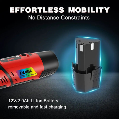 Cordless Chainsaw Sharpener Kit With Battery For Quick Easy On The Go Sharpening with 12V Li-Ion removable battery