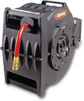 Levelwind Retractable Air And Water Hose Reel Half Inch By Fifty Foot PVC Auto Rewind with Smooth Layering and Latching