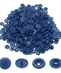 100 Sets No Sew Resin Snap Buttons Kit In Dark Blue For Fabric Sewing Crafts Clothing And Bags Glossy Round T5 Plastic Snap Fasteners 12mm Cap 10x7mm Stud 5.6mm Length Diy Friendly