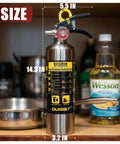 Class K Kitchen Fire Extinguisher For Cookin Grease Fires, 40 Fl Oz Wet Chemical, Quick Pull Handle, in kitchen setting