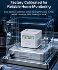 Smart WiFi Radon Detector For Home With Instant App Alerts And Continuous Daily Trend Tracking To Keep Indoor Air Crisp And Your Place Hella Safe All Year Long in factory calibration setup.