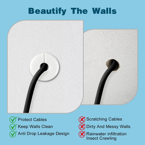 Comparison of White 4 Pack Split Cable Grommet Three Quarter Inch Waterproof Anti Slip Wall Pass Through Bushing for Starlink and open hole