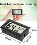 6 Pack Mini Digital Hygrometer And Thermometer Combo For Home Fridge And Reptile Tanks With Built In Probe Fahrenheit Readings Easy Read Humidity Gauge And Temp Monitor Compact Indoor Climate Meter, black