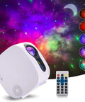 Galaxy Star Projector With Bluetooth Speaker Lit Night Light Nebula Cloud Projector for kids room with remote control and color options.