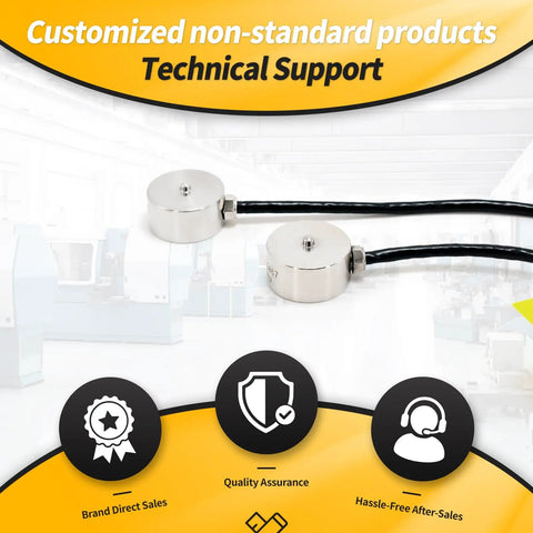 Compact Flush Diaphragm Button Load Cell Stainless Steel IP66 Compression Sensor For OEM Space Constrained Setups 10 To 500 Kg Range 0.5 Percent FS Ideal For Collaborative Robots End Of Arm Tooling And Servo Press Monitoring, two units