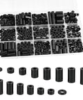 395 Pack Black Nylon Spacer Kit For PCB Standoffs And Electronics Mounting Non Threaded Round Spacers For Circuit Boards