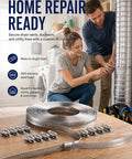 Get That Custom Cut Hose Clamp Kit You Need By The Foot With This Awesome Stainless Steel Worm Gear Roll For All Your Home Repair Projects Made From Tough 304 Metal To Fit Any Pipe Size. home repair clamp roll on dryer vent, 304 stainless steel, with fasteners