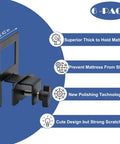 Hella Secure Anti Slip Mattress Grippers Keep Your Bed Frame Locked Tight With Thick Rubber Pads Stop Every Shifty Setup Dead In Its Tracks 6 Piece Set Easy Install For Twin Full Queen Or King Metal Frames All The Way 6-pack image showing a thick anti-slip mattress gripper.