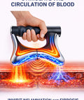Motorized Heated Muscle Scraper Tool For Fascia Release And Full Body Contouring with visual effects of heat, vibration, microcurrent