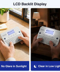Sweet Setup Wireless Label Maker With Fast Typing Keyboard And Bluetooth Paired Smart App For Dang Easy Pantry Sorting And Crisp Desk Organization Comes Loaded With Four Reliable Tape Rolls, LCD display under sunlight and low light.