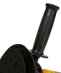 Close-up of handle and sanding pad on the Rotary Sander With Variable Speed 0-3700 OPM 6 Amp Beefy Motor 5 Inch Sanding Pad Dust Shroud Vacuum Ready