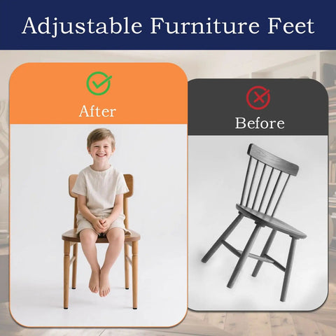 12 Pack One Quarter Inch Threaded Furniture Levelers With T Nuts And Non Slip Felt Pads For Tables Cabinets Chairs And Stool Legs Floor Protection Easy Install And Heavy Duty Adjustable Feet To Level And Protect Hardwood And Tile Floors