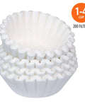 Basket Style Coffee Filters For 1-4 Cup Coffee Makers, White, 200 Count, Fits Most Machines, Compostable Design And ASTM D6868-11 Compliant.