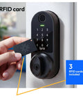 Smooth Zero Drama Keyless Entry With This Heavy Duty Wifi Smart Door Lock featuring RFID card use for secure access.