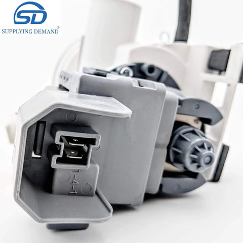 Easy Fix Washer Drain Pump Motor And Housing Replacement For Clothes Washer Grey 120V 60Hz 1.25 Amps Quick Install