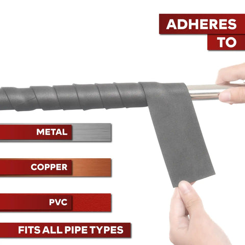 Heavy Duty Foam Pipe Insulation Tape 2 Inch By 15 Feet With Extreme Adhesion For Outdoor AC And HVAC Lines Built To Last wrapping pipe
