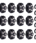 12 Pack Self Adhesive Caster Wheels With Brakes 360 Degree Swivel Appliance Rollers Heavy Duty Furniture Casters in black