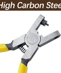 2mm Small Hole Punch Pliers For Watch Bands And Leatherwork with yellow handles, made from high carbon steel, durable design