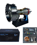 Realistic Turbojet Engine Model With Adjustable Speed And LED Lights Educational Aerospace Toy For Gearhead Adults Desk Decor Assembly Version Blue And Red A380 Replica
