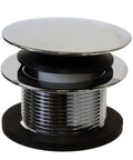 Universal Deep Soak PVC Bath Drain In Polished Chrome With European Tip Toe Push Drain One And A Half Inch Schedule 40 Tub Drain