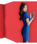 Self Adhesive Acoustic Panels For Walls on bright red wall, heavy duty egg crate soundproofing foam, 7 cm thick.