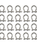 Set Of 20 M4 D Ring Shackles 304 Stainless Steel Screw Pin Heavy Duty Shackles For Tow Straps Cables And Chains 60 Kg Working Load