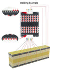 Welding example of Game Ready Smart Active Battery Balancer With 5.5 Amp Output and Dead On Accurate 5 Mv Control for Li Ion Ncm Lifepo4 Lto Packs.