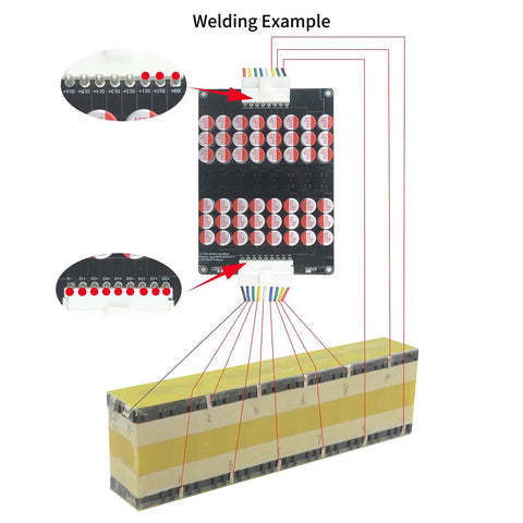 Welding example of Game Ready Smart Active Battery Balancer With 5.5 Amp Output and Dead On Accurate 5 Mv Control for Li Ion Ncm Lifepo4 Lto Packs.