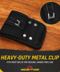 Go-To Hammer Holster With Magnetic Storage, black 1680D ballistic polyester, steel loop, for on-belt quick access
