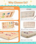 Comparison of TOT APPROVED INTERACTIVE NUMBER BLOCKS WITH TALKING FEATURES SMOOTH MONTESSORI MATH TOY SET features against competitors.