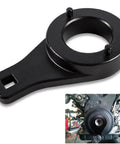 Crankshaft Damper Pulley Holding Tool For Toyota 3.4L V6 Engines Tacoma 4Runner T100 Tundra Pickup with installed view