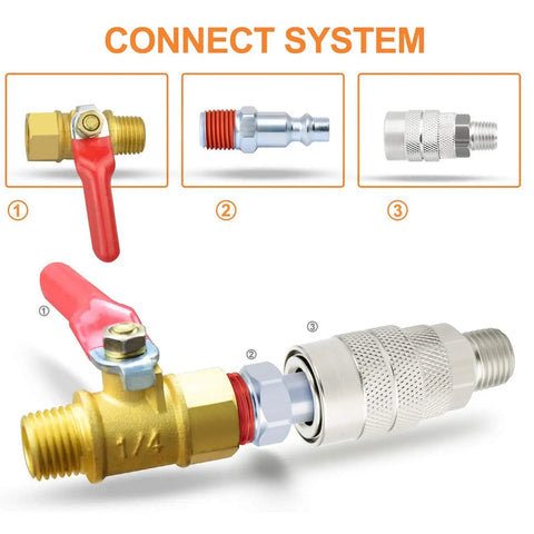 Quarter Inch NPT Male Industrial Air Plug 300 PSI Pneumatic Plugs Pack Of 20 With Pre Coated Threads for air system connections