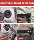 Universal Seal Puller Tool With Dual Hook Design For Fast Oil And Grease Seal Removal in industrial use with hooks shown