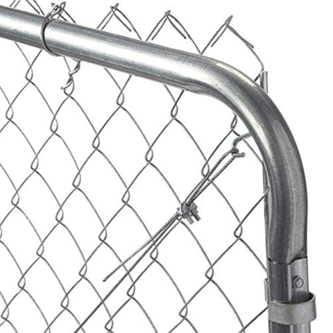 Adjustable Gate Kit For Chain Link Fence With Round Frame That Fits 24-72 Inch Openings And Up To 12 Feet All Weather Heavy Duty