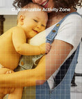 1080p Indoor Security Camera With Night Vision And Motion Alerts showcasing customizable activity zone with baby and mother