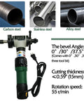 Top Tier Electric Inner Swelling Pipe Beveling Machine With 1200W Motor, cuts carbon, stainless, and alloy steel tubes with precision.