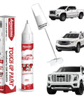 GMC White Frost Tricoat Touch Up Paint Pen Two In One Scratch Repair For Vehicles next to GMC trucks and SUVs.