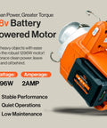 SuperHandy Portable Capstan Winch 2000 Lb Pull DC 48V Brushless Motor showing 1296W battery powered motor for heavy hauling.
