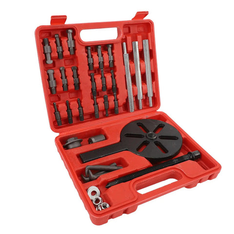 Heavy Duty Professional Carbon Steel Bearing Puller Kit Features 3 Jaw Gear Puller Set in red case