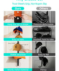 Comparison of Heavy Duty Metal Hat Organizer For Baseball Caps Over The Door Cap Rack showing its sturdy design and easy access.