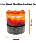 MiniMo Camping And Backpacking Stove Cooking System With FluxRing Technology, 1-liter compact orange and black design