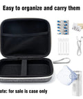 Open view of Travel Ready Hard Shell Medical Case For Portable Nebulizer And Inhaler Accessories Shockproof Waterproof EVA Pouch.