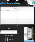 Product dimensions of Dang Tough Four By Eight Slatwall Panel Kit With Quick Snap Lock PVC Garage Wall Organizer.